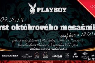 Pozvánka na krst októbrového čísla mesačníka Playboy