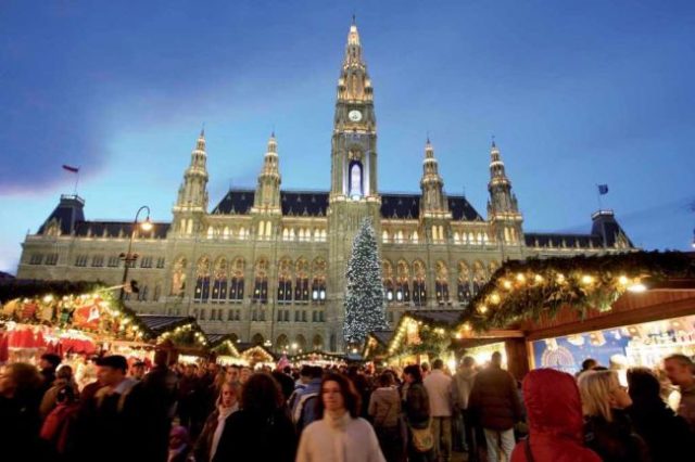, vianočné trhy, Vianoce, Viedeň