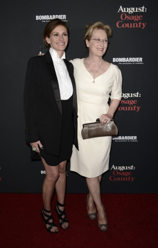 Julia Roberts a Meryl Streep na premiére filmu Blízko od seba