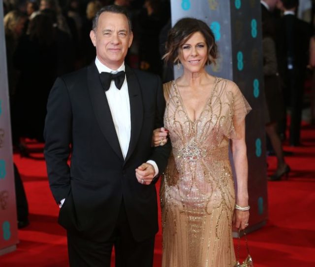 Tom Hanks a Rita Wilson na cenách BAFTA