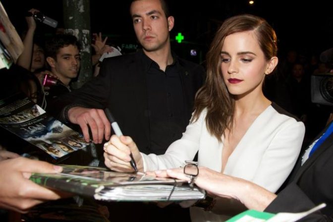 Emma Watson na premiére filmu Noe v Madride
