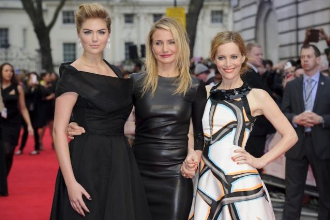 Kate Upton, Cameron Diaz a Leslie Mann na premiére v Londýne