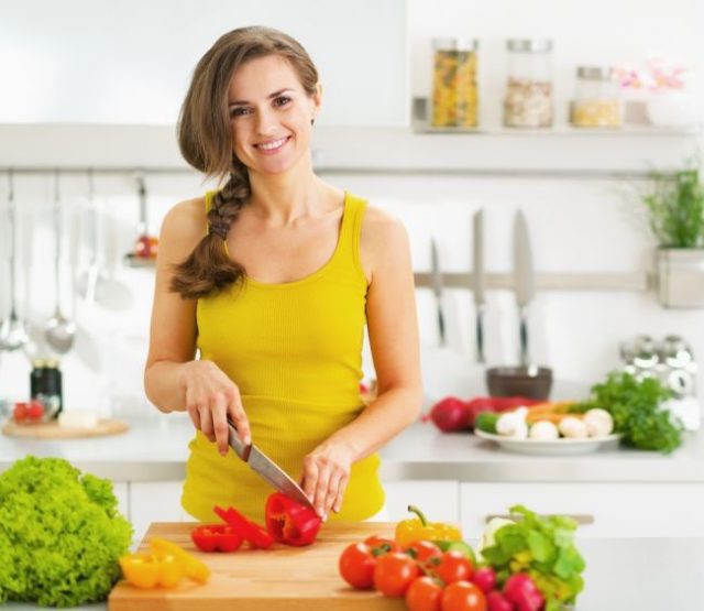 Zelenina, paprika, krájať, zdravie, výživa, chudnutie, jedlo, paradajk
