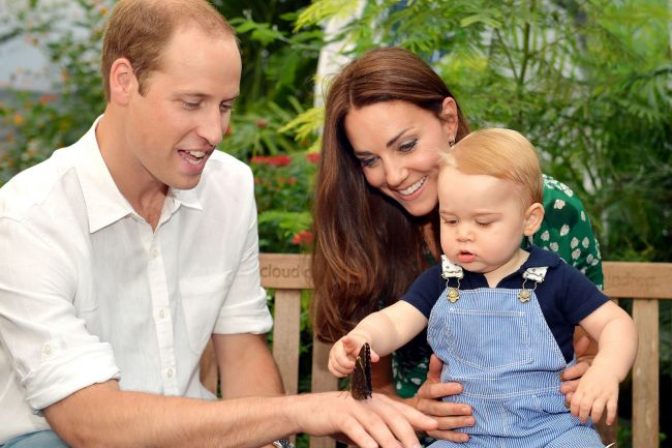Princ George s rodičmi princom Williamom a vojvodkyňou Kate