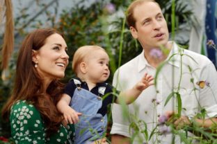 Šťastná kráľovská rodinka, prin George, vojvodkyňa Kate, Princ William