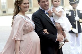 Švédska princezná Madeleine s manželom a dcérkou